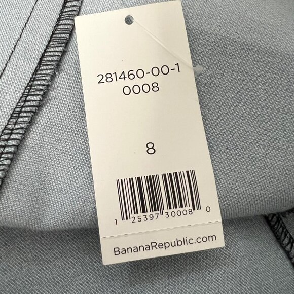 Banana Republic Womens Stripe Square Neck Bi Stretch Dress Blue Black size 8 - Picture 13 of 14